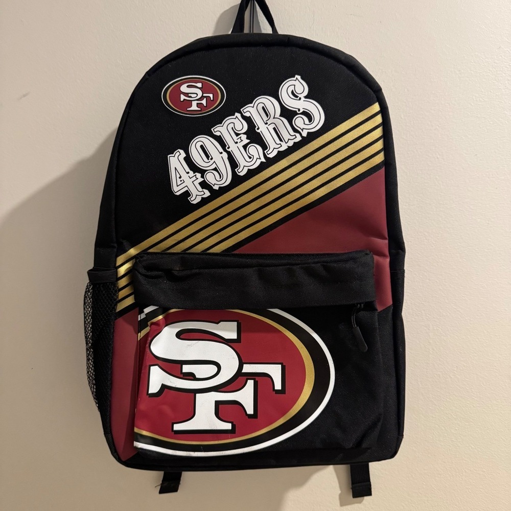 NEW San Francisco 49ers Backpack Mojo NFL Team Fan Black Red Gold Bag